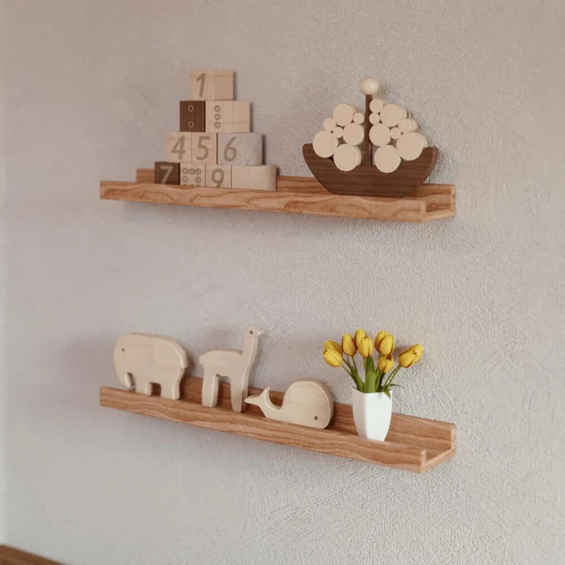 MENSOLA A U L60xP10x3CM ROVERE NATURALE