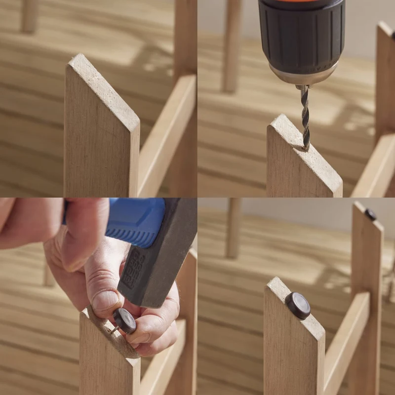 OUTDOOR SKID WITH NAIL STANDERS D 20 MM BROWN, 4 PIECES
