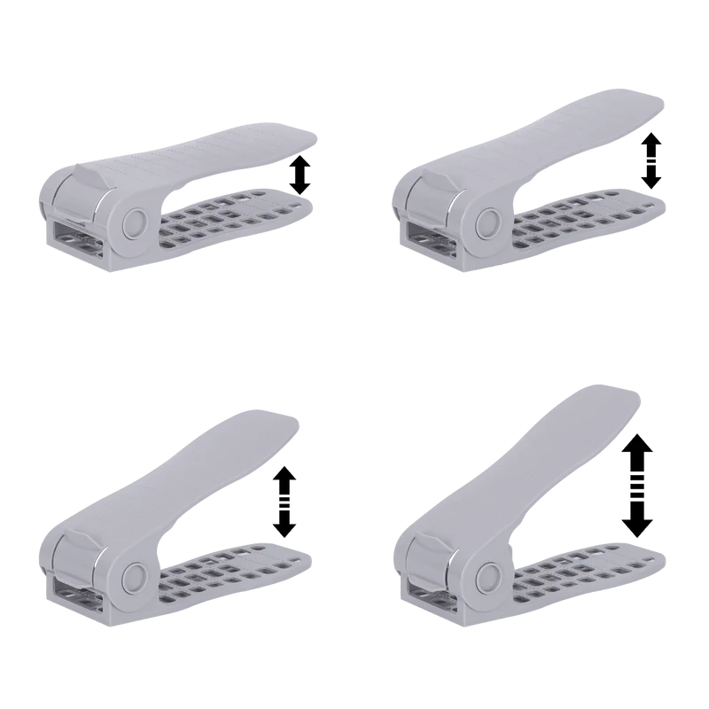 SPACE-SAVING ADJUSTABLE SHOE STEP GREY SPACEO