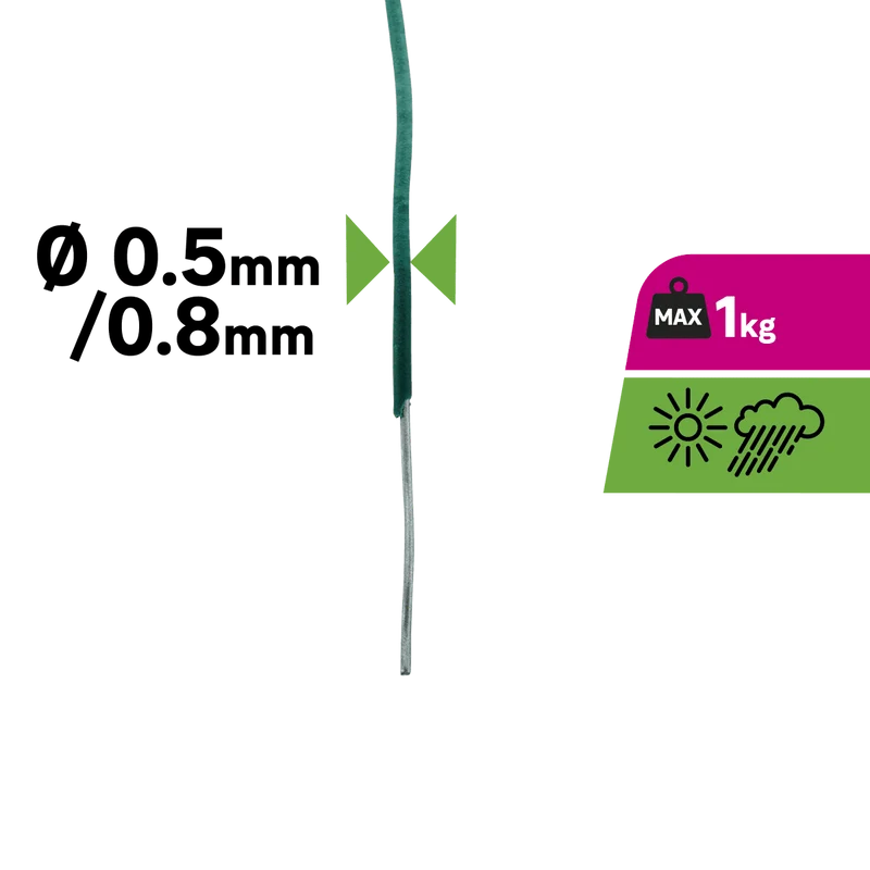 ACC PLAST WIRE GREEN D0.5MM/0.8MM 50M