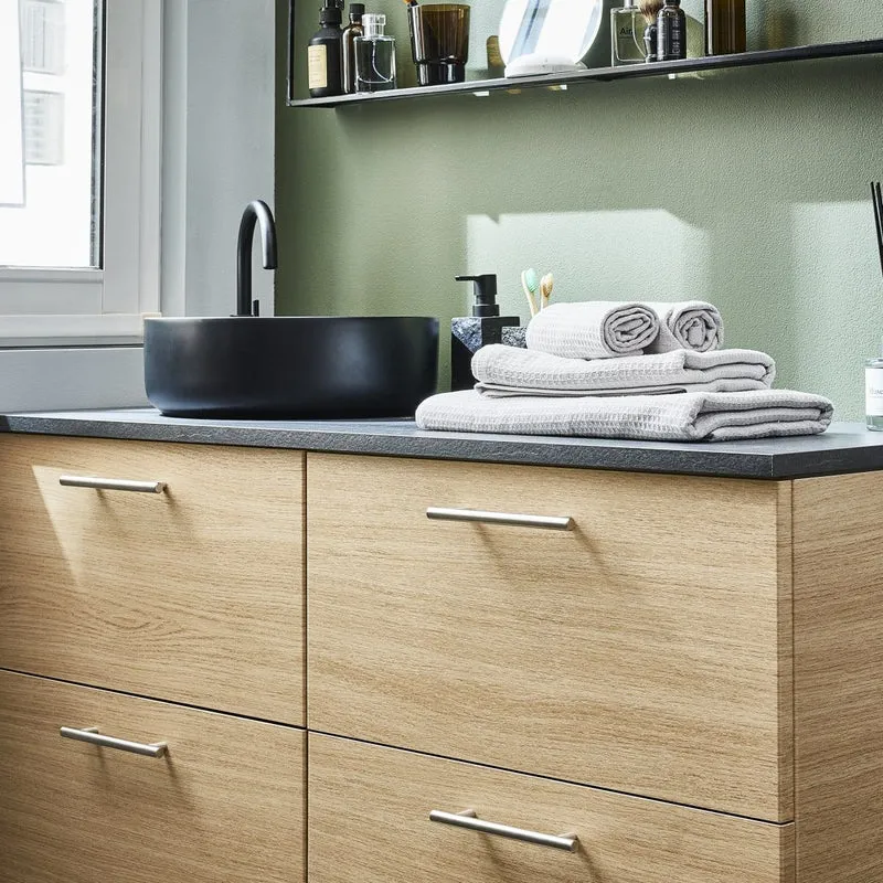 1 HANDLE SARA 128 MM CENTRE DISTANCE IN POLISHED BRUSHED NICKEL