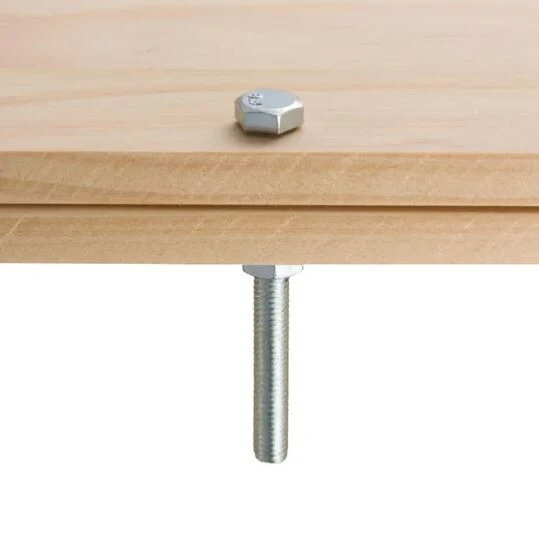 10 X 80 MM HEXAGON HEAD BOLT, NUT, 2 STEEL WASHERS, 4 PIECES