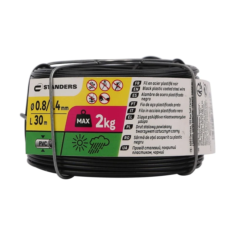 ACC PLAST WIRE BLACK D0.8MM/1.4MM 30M