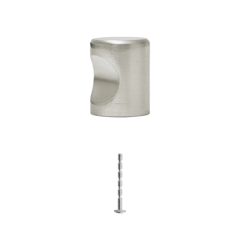 1 OMNA D 19.5MM BRUSHED NICKEL KNOB