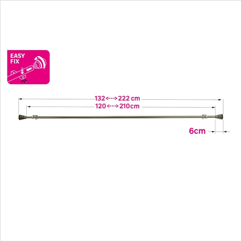 RIOGA KIT ASPYRAL METAL NICKEL 120-210CM D16/19