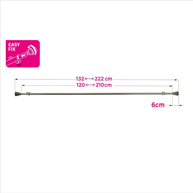 RIOGA KIT ASPYRAL METAL NICKEL 120-210CM D16/19