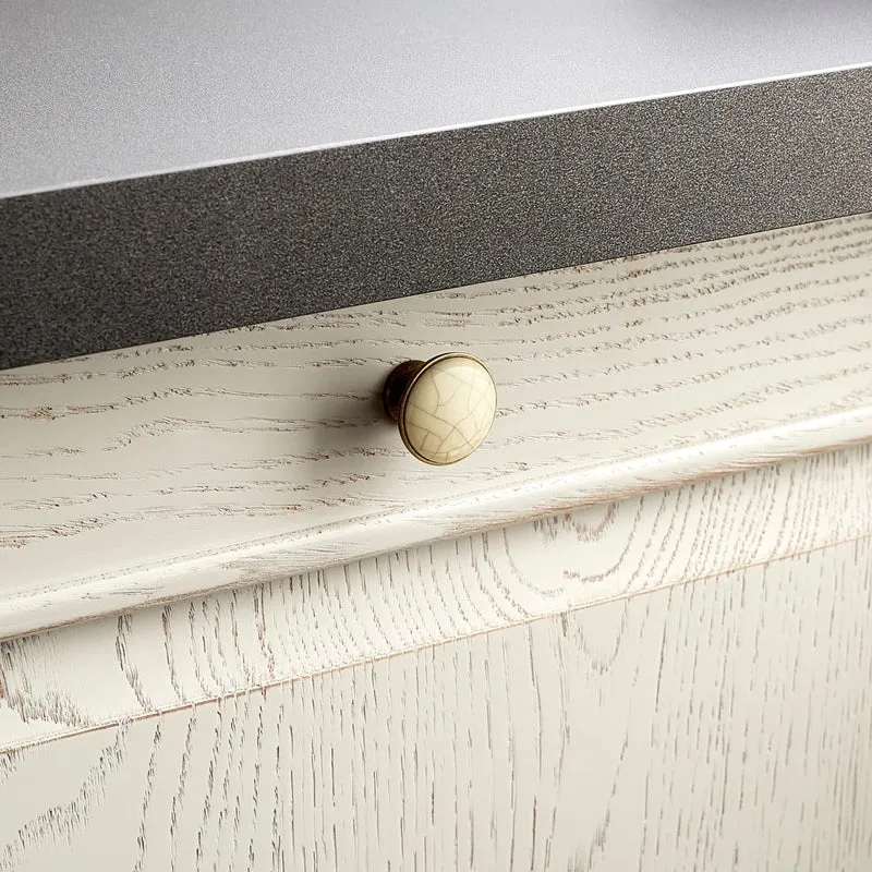 CRACKLE KNOB DIAMETER 29 MM CAREMIC/ZAMAC BRONZE, 2 PIECES