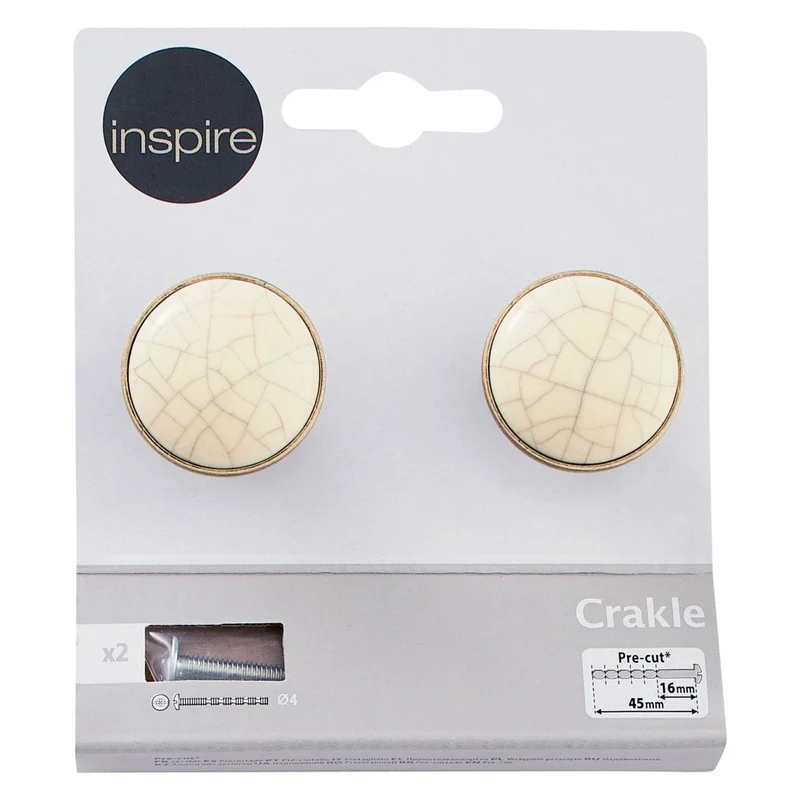 CRACKLE KNOB DIAMETER 29 MM CAREMIC/ZAMAC BRONZE, 2 PIECES