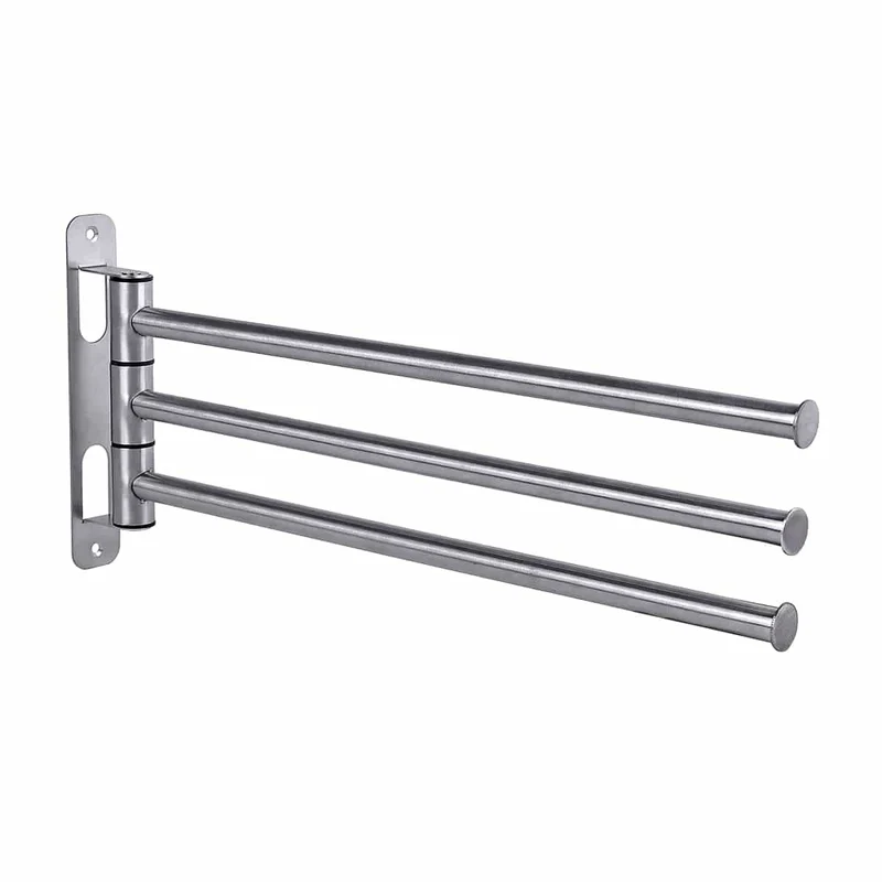 TOWEL HOLDER 3 JOINTS L 40 CM SCREWS LOFT/MIA SATIN STEEL