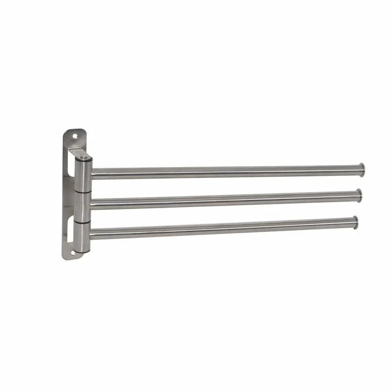 TOWEL HOLDER 3 JOINTS L 40 CM SCREWS LOFT/MIA SATIN STEEL