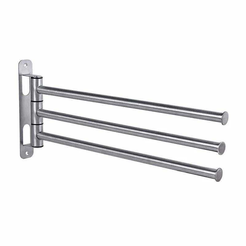 TOWEL HOLDER 3 JOINTS L 40 CM SCREWS LOFT/MIA SATIN STEEL