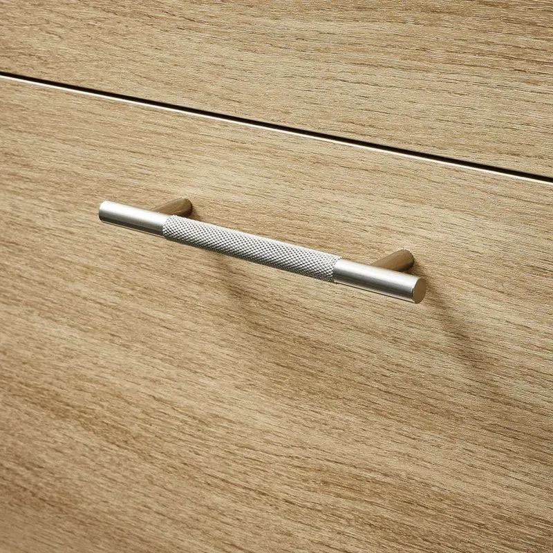 2 AXEL HANDLES WITH 128 MM CENTRE DISTANCE IN POLISHED BRUSHED NICKEL