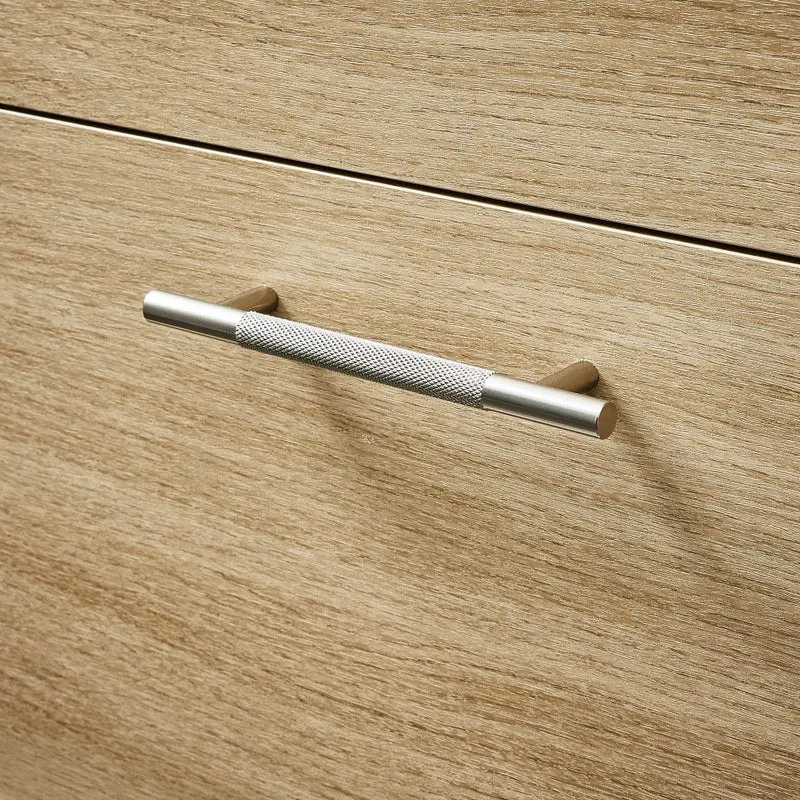 2 AXEL HANDLES WITH 128 MM CENTRE DISTANCE IN POLISHED BRUSHED NICKEL