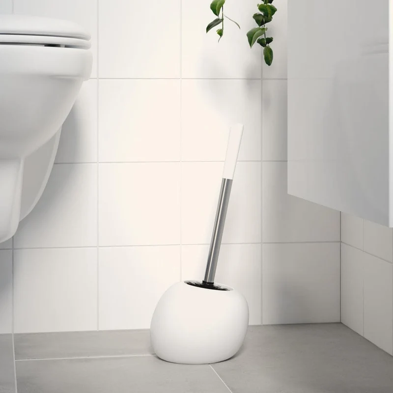 TOILET BRUSH HOLDER ESSENTIAL CERAMIC WHITE TOP 1000 SENSEA