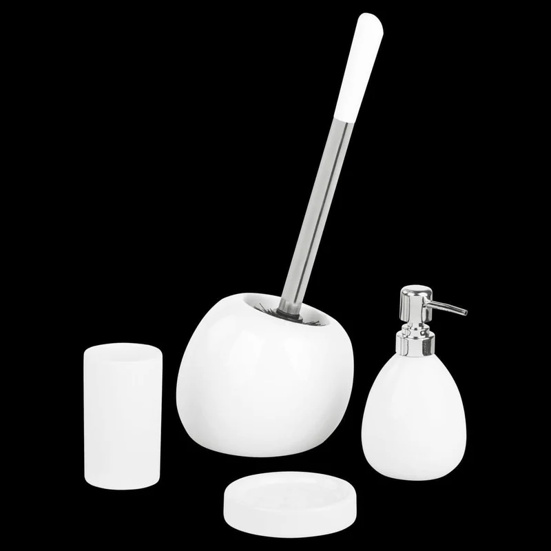 TOILET BRUSH HOLDER ESSENTIAL CERAMIC WHITE TOP 1000 SENSEA
