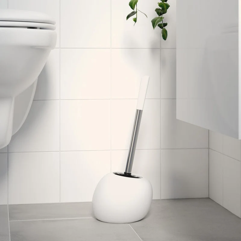 TOILET BRUSH HOLDER ESSENTIAL CERAMIC WHITE TOP 1000 SENSEA