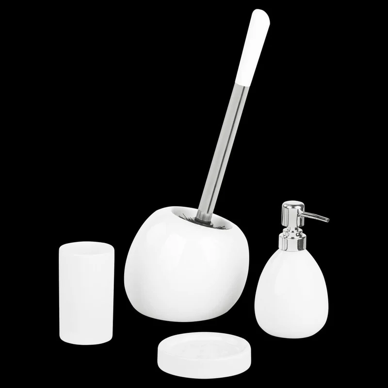 TOILET BRUSH HOLDER ESSENTIAL CERAMIC WHITE TOP 1000 SENSEA