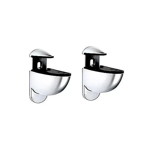 SET OF 2 WOODEN SHELF BRACKETS CLIP 3-22MM WHITE