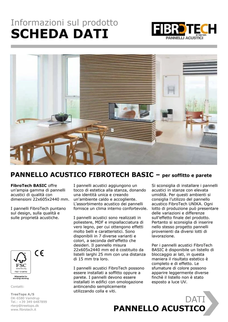 PAN 22 MM OILED OAK DECORATIVE ACOUSTIC INSULATION