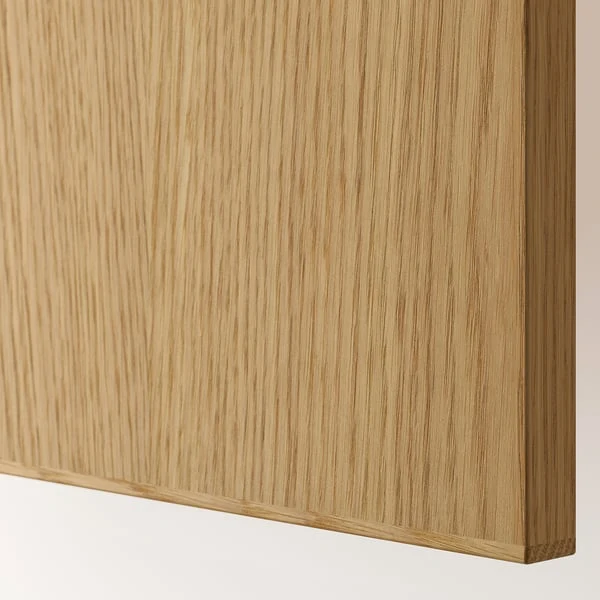 METOD high cabinet with shelves, white/Sinarp oak veneer, 60x37x200 cm