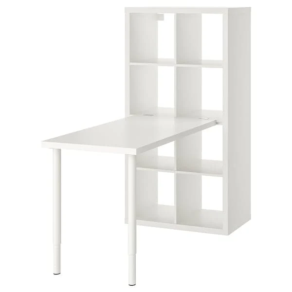 KALLAX / LINNMON desk combination, white, 77x139x147 cm