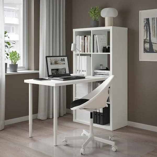 KALLAX / LINNMON desk combination, white, 77x139x147 cm