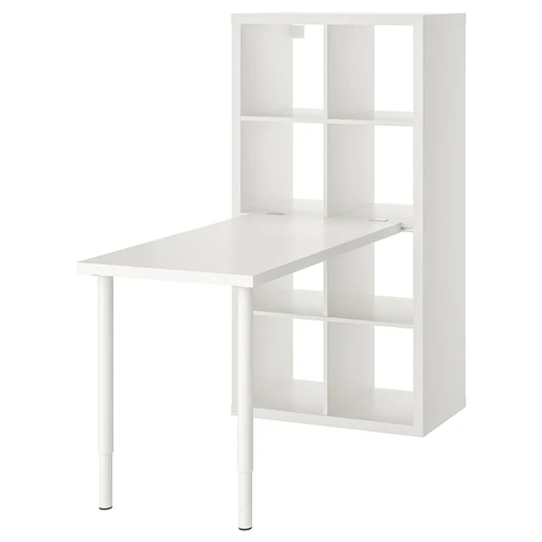 KALLAX / LINNMON desk combination, white, 77x139x147 cm