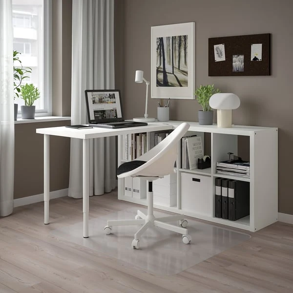 KALLAX / LINNMON desk combination, white, 77x139x147 cm