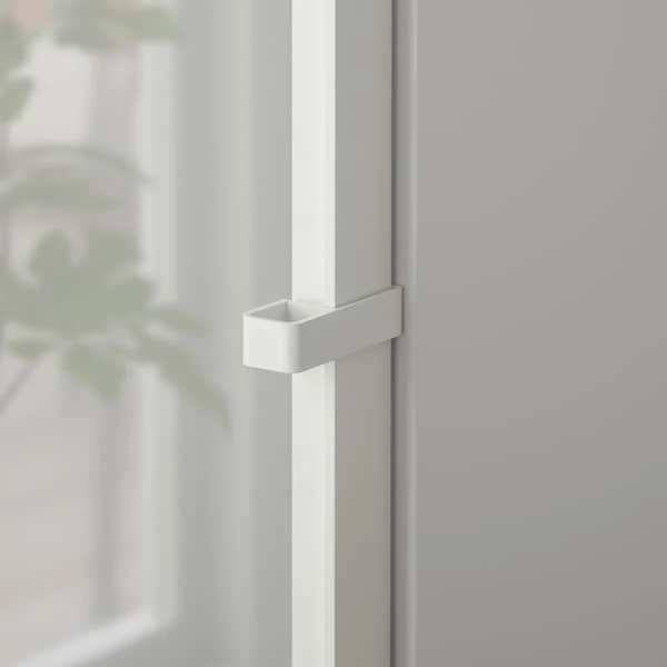 BILLY / HÖGBO bookcase combination w glass doors, white, 40x30x202 cm