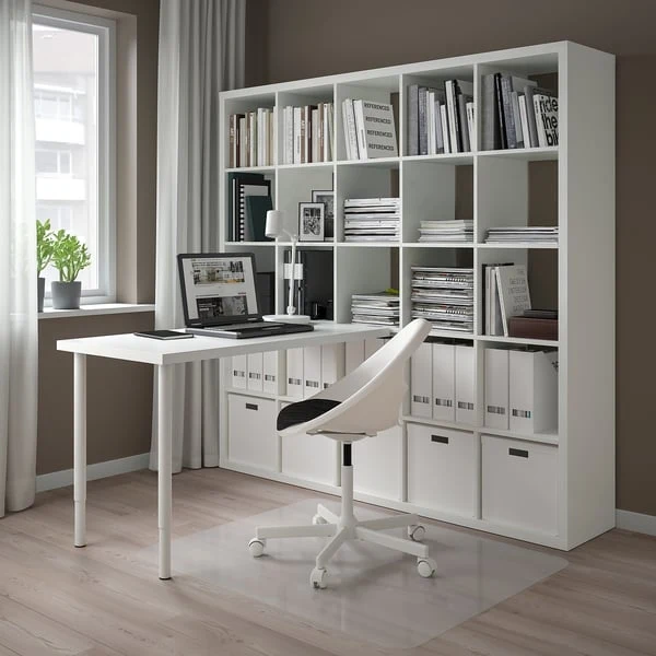 KALLAX / LAGKAPTEN desk combination, white, 182x159x182 cm