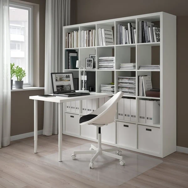 KALLAX / LINNMON desk combination, white, 182x139x182 cm