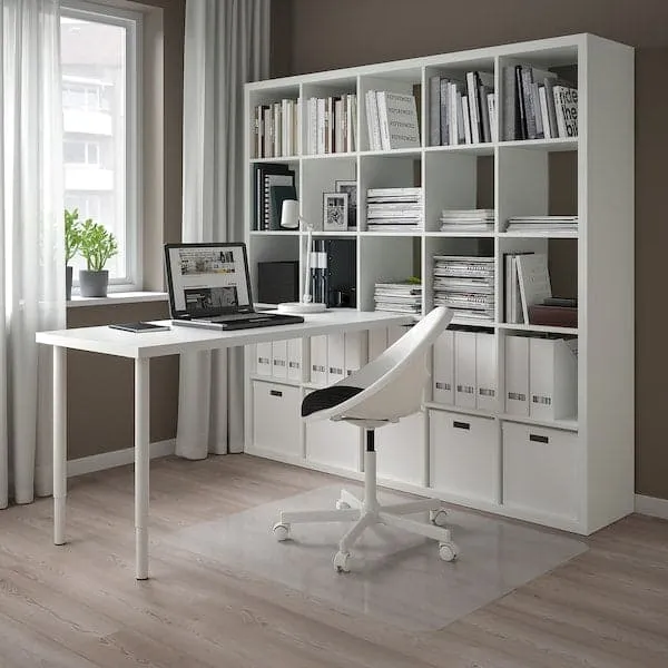 KALLAX / LAGKAPTEN desk combination, white, 182x179x182 cm