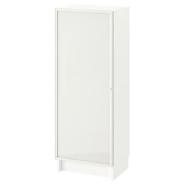 BILLY / HÖGBO bookcase combination w glass doors, white, 40x30x106 cm