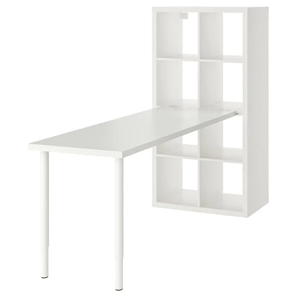 KALLAX / LAGKAPTEN desk combination, white, 77x179x147 cm