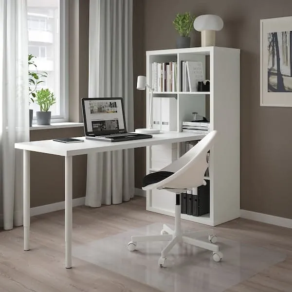 KALLAX / LAGKAPTEN desk combination, white, 77x179x147 cm