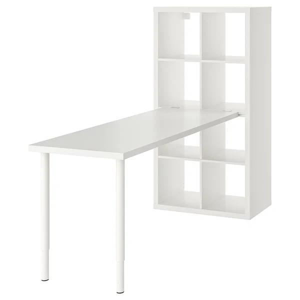 KALLAX / LAGKAPTEN desk combination, white, 77x179x147 cm