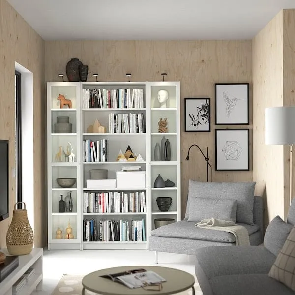 BILLY / OXBERG bookcase combination w glass doors, white, 160x202 cm