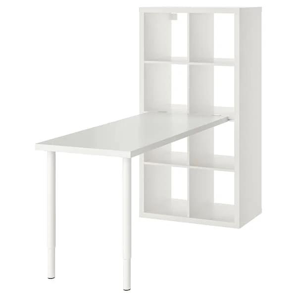 KALLAX / LAGKAPTEN desk combination, white, 77x159x147 cm