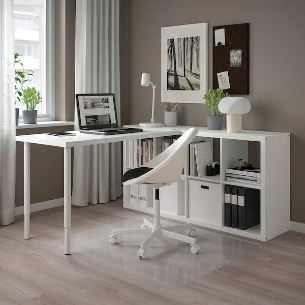 KALLAX / LAGKAPTEN desk combination, white, 77x159x147 cm