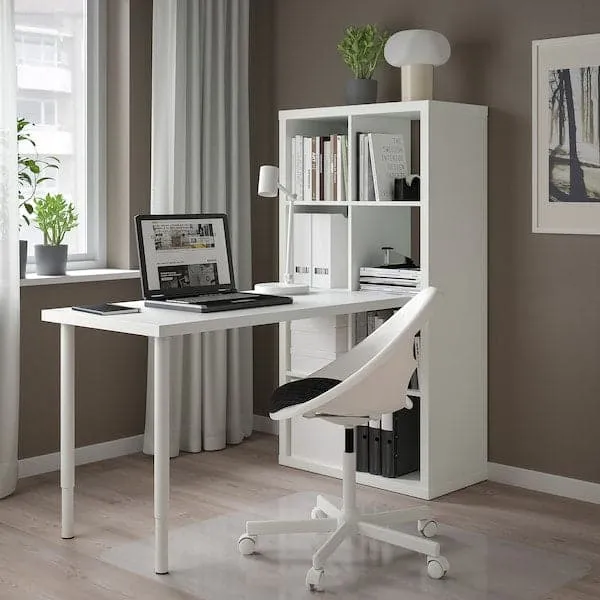 KALLAX / LAGKAPTEN desk combination, white, 77x159x147 cm