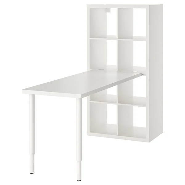 KALLAX / LAGKAPTEN desk combination, white, 77x159x147 cm
