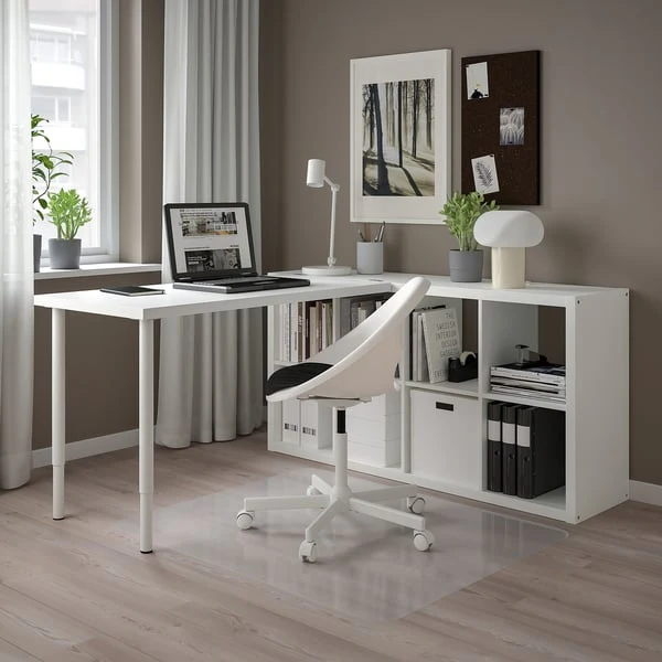 KALLAX / LAGKAPTEN desk combination, white, 77x159x147 cm