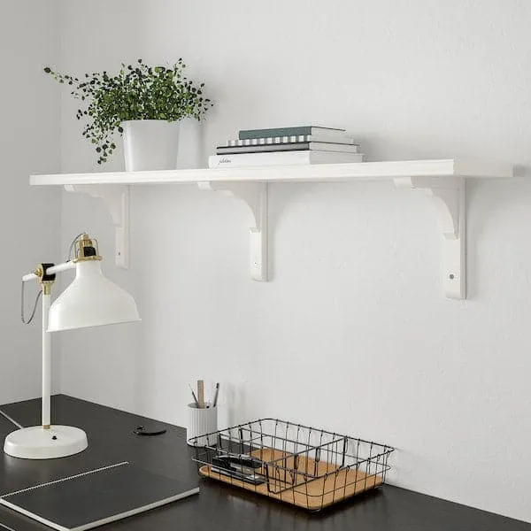 BERGSHULT / RAMSHULT wall shelf, white, 120x20 cm
