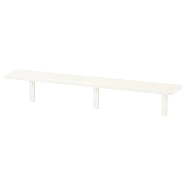BERGSHULT / RAMSHULT wall shelf, white, 120x20 cm