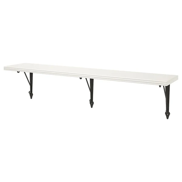 BERGSHULT / KROKSHULT wall shelf, white/anthracite, 120x20 cm
