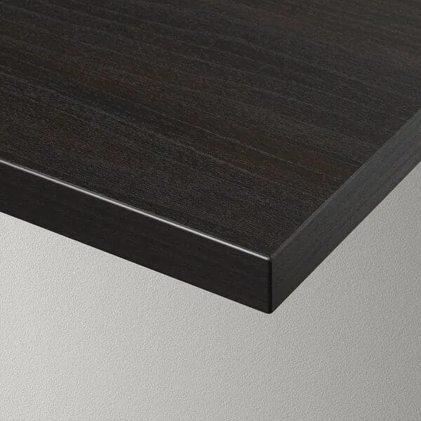 BERGSHULT / KROKSHULT wall shelf, brown-black/anthracite, 120x20 cm