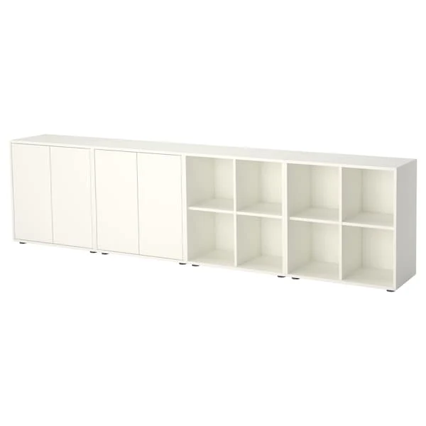EKET cabinet combination with feet, white, 280x35x72 cm