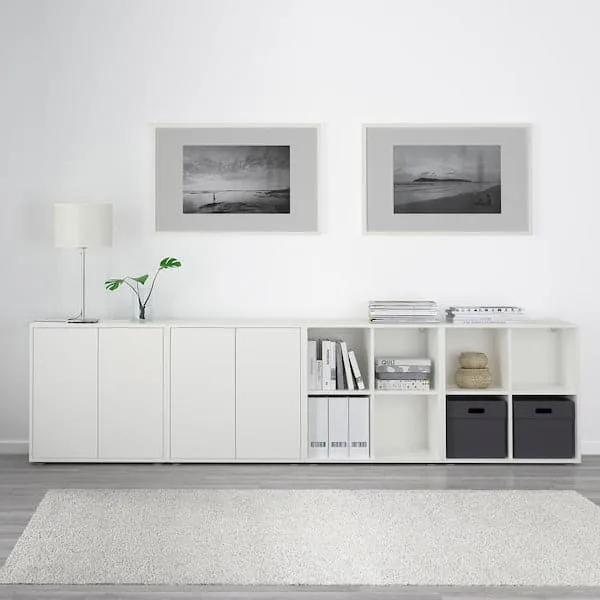 EKET cabinet combination with feet, white, 280x35x72 cm