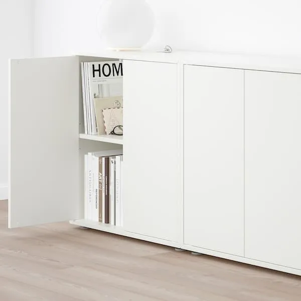 EKET cabinet combination with feet, white, 280x35x72 cm
