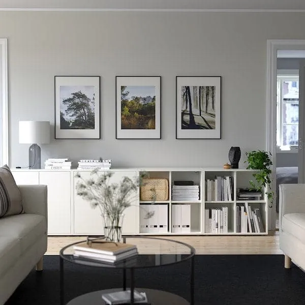 EKET cabinet combination with feet, white, 280x35x72 cm
